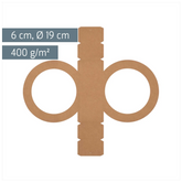Rundlaternen-Zuschnitt | Ø 19 cm 6 cm, 400 g/m², natur