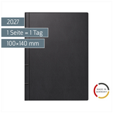 Taschenkalender 2027 | A6, Kunststoff, schwarz