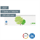 Querterminbuch 2027 „UWS“ | 297×100 mm, Karton