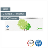 Querterminbuch 2027 „UWS“ | 297×105 mm, Karton