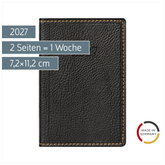 Taschenkalender Mod. partner/Industrie I 2027 | A7, Kunstleder, schwarz