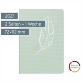 Taschenkalender Design Line Mod. partner/Industrie I 2027 „Feather“ | A7, Textil
