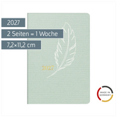 Taschenkalender Design Line Mod. partner/Industrie I 2027 „Feather“ | A7, Textil