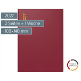 Taschenkalender Mod. perfect/Technik I 2027 | A6, Kunststoff, bordeaux