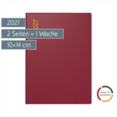 Taschenkalender Mod. perfect/Technik I 2027 | A6, Kunststoff, bordeaux