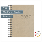 Taschenkalender Mod. perfect/Technik I 2027 | A6, Kunstleder, grau