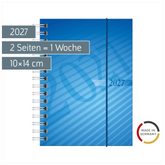 Taschenkalender Mod. perfect/Technik I 2027 | A6, Kunststoff, blau