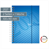 Taschenkalender Mod. perfect/Technik I 2027 | A6, Kunststoff, blau