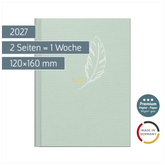 Taschenkalender Premium Young Line Mini 2027 „Feather“ | A6, Textil