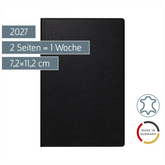 Taschenkalender Mod. partner/Industrie I 2027 | A7, Leder, schwarz