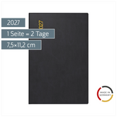 Taschenkalender Mod. Industrie II 2027 | A7, Kunststoff, schwarz