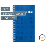 Taschenkalender Colour Line Mod. Taschenplaner int. 2027 | A6, Papier, blau