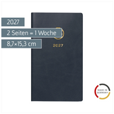 Taschenkalender Design Line Mod. Taschenplaner int. 2027 „Smile“ | A6, Kunstleder