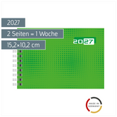 Taschenkalender Colour Line Mod. Septimus 2027 | A6 quer, Papier, grün