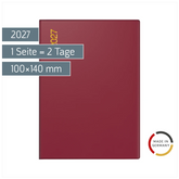 Taschenkalender Mod. Technik II 2027 | A6, Kunststoff, bordeaux