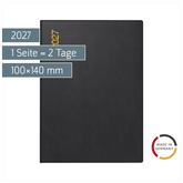Taschenkalender Mod. Technik II 2027 | A6, Kunststoff, schwarz