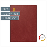 Taschenkalender Mod. Technik III 2027 | A6, Kunststoff, bordeaux