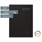 Taschenkalender Mod. Technik III 2027 | A6, Kunststoff, schwarz