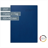Taschenkalender Mod. Technik III 2027 | A6, Kunstleder, dunkelblau