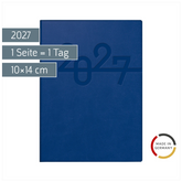 Taschenkalender Mod. Technik III 2027 | A6, Kunstleder, blau