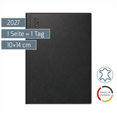 Taschenkalender Mod. Technik III 2027 | A6, Leder, schwarz
