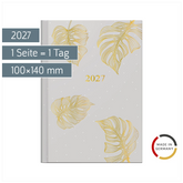 Taschenkalender Design Line Mod. Technik III 2027 „Monstera“ | A6, Papier