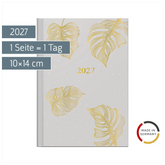 Taschenkalender Design Line Mod. Technik III 2027 „Monstera“ | A6, Papier