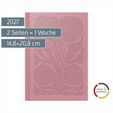 Buchkalender Design Line Mod. futura 2 2027 „Rosie“ | A5, Kunstleder