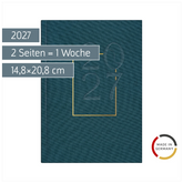 Buchkalender Design Line Mod. futura 2 2027 „Denim“ | A5, Textil