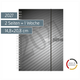 Buchkalender Mod. futura 2 2027 | A5, Kunststoff, anthrazit