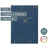 Buchkalender Premium Young Line 2027 „Starry Night“ | A5, Kunstleder