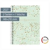 Buchkalender Mod. Timing 1 2027 „Confetti“ | A5, Kunststoff