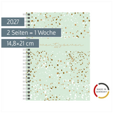 Buchkalender Mod. Timing 1 2027 „Confetti“ | A5, Kunststoff