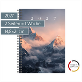 Buchkalender Design Line Mod. Timing 1 2027 „Mountain“ | A5, Papier