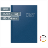 Buchkalender Mod. Chefplaner 2027 | A5, Kunststoff, blau