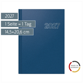 Buchkalender Mod. Chefplaner 2027 | A5, Kunststoff, blau