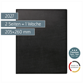 Buchkalender Premium Mod. Managerkalender TM 2027 | 205×260 mm, Kunstleder, schwarz