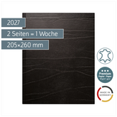 Buchkalender Premium Mod. Managerkalender TM 2027 | 205×260 mm, Leder, schwarz