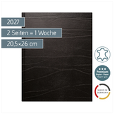 Buchkalender Premium Mod. Managerkalender TM 2027 | 20,5×26 cm, Leder, schwarz