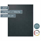 Buchkalender Premium Mod. Managerkalender TM 2027 | 20,5×26 cm, Kunstleder, schwarz