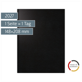 Buchkalender Mod. Mentor 2027 | A5, Kunststoff, schwarz