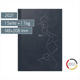 Buchkalender Mod. Mentor 2027 „Bubbles“ | A5, Kunstleder