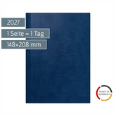Buchkalender Mod. Mentor 2027 „Nautic“ | A5, Kunstleder