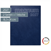 Buchkalender Mod. magnum 2027 | 18,3×24 cm, Kunststoff, dunkelblau