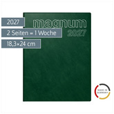 Buchkalender Mod. magnum 2027 | 18,3×24 cm, Kunststoff, dunkelgrün