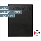 Buchkalender Mod. magnum 2027 | 18,3×24 cm, Kunstleder, schwarz