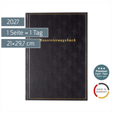 Reservierungsbuch Premium 2027 | A4, Kunststoff, schwarz