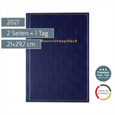 Reservierungsbuch Premium 2027 | A4, Kunststoff, dunkelblau