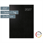 Buchkalender Mod. Conform 2027 | A4, Kunststoff, schwarz
