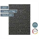 Buchkalender Premium Young Line 2027 „Waves“ | A5, Papier